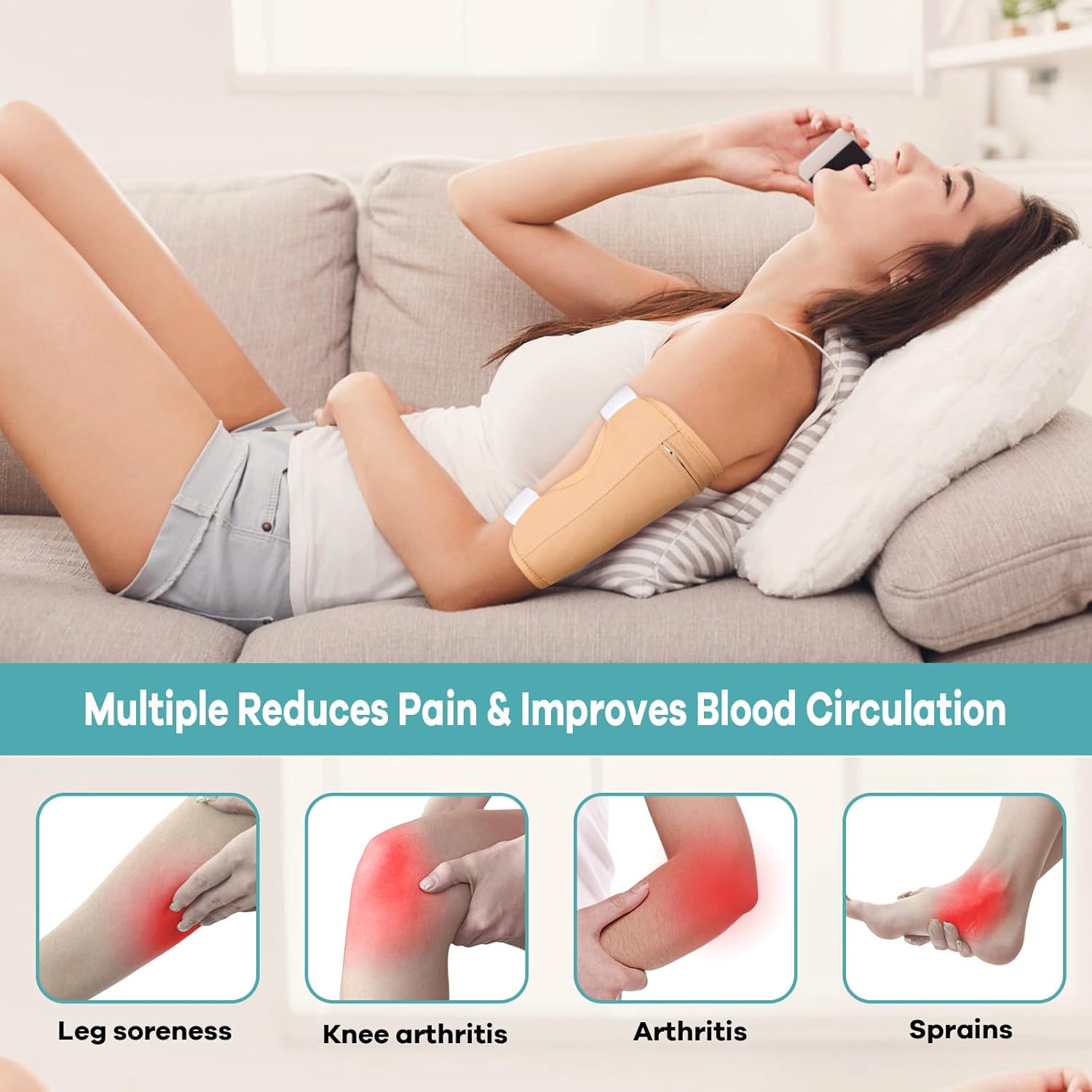Paquete de aceite de ricino para rodilla, 2 piezas orgánicas para envoltura de aceite de ricino para pies con 2 almohadillas térmicas, kit de