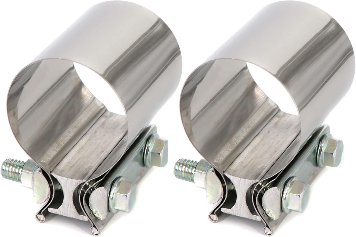 2.75 “Acero inoxidable Butt Joint Escape Clamp Band Coupler Sleeve Usado para tubos de escape, extremos de silenciador y conexión del sistema de