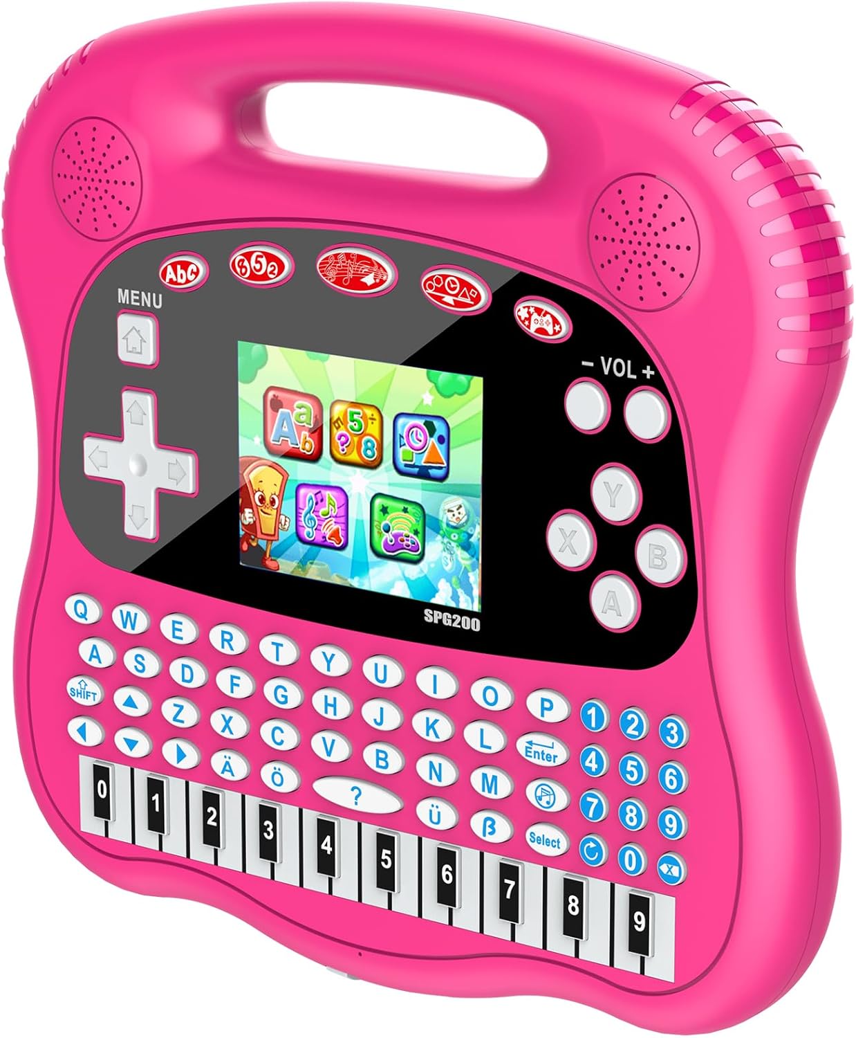 Juguetes preescolarestableta educativa para aprender alfabeto, números, colores, formas, animales, transporte, tiempo para niños pequeños de 4 a 12