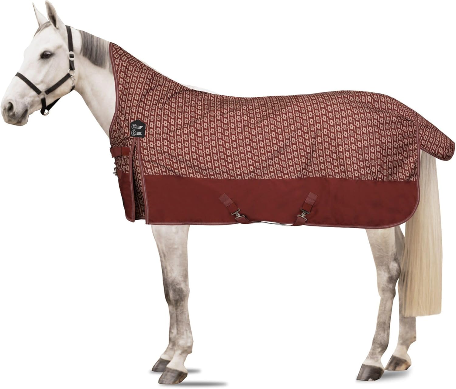 HORZE Avalanche 1200D – Sábana de lluvia de cuello alto (sin relleno)  Manta ligera impermeable para caballo