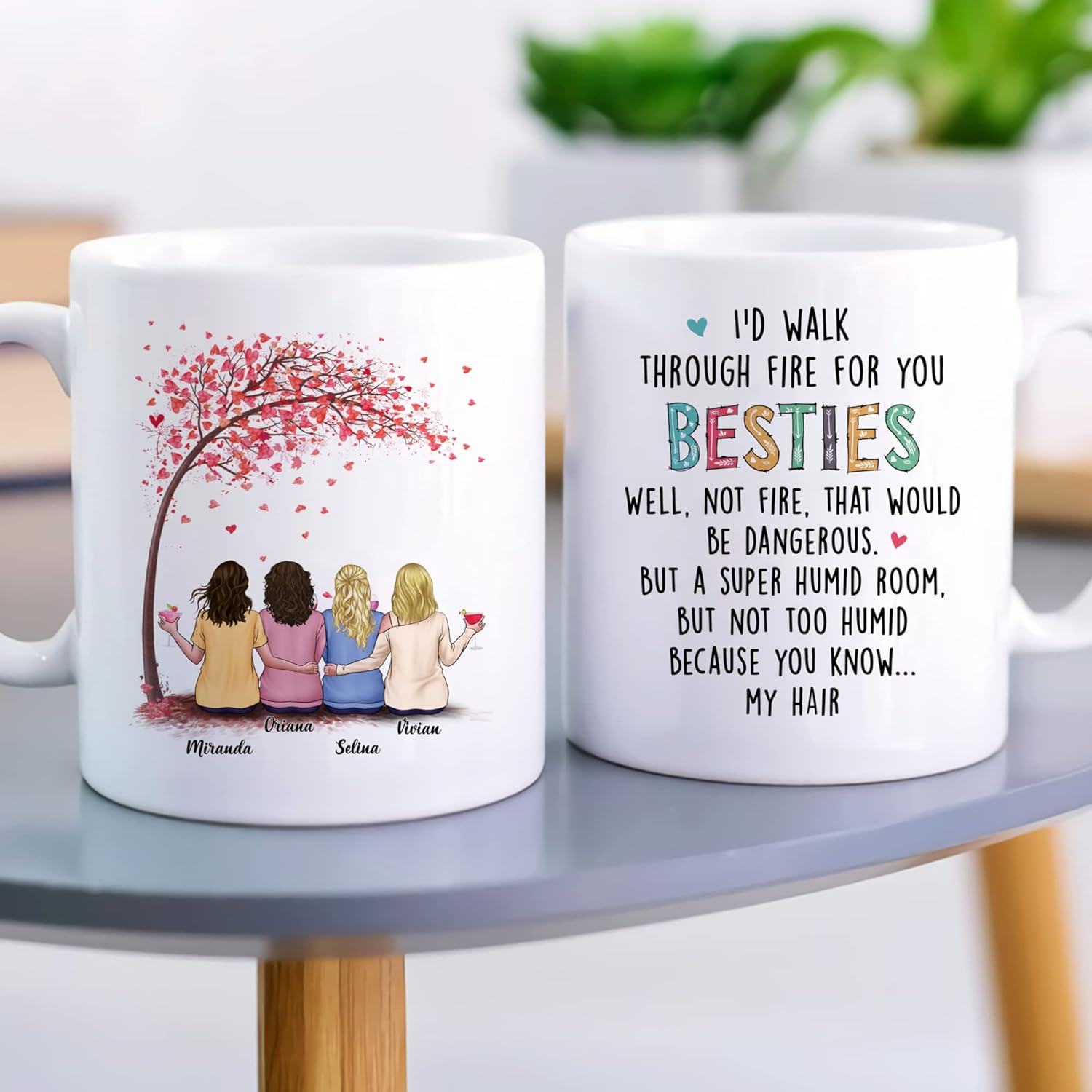 Gossby Taza personalizada para mejor amiga, regalo personalizado para mujeres con diseños, nombres, cumpleaños, regalo de taza de Navidad para