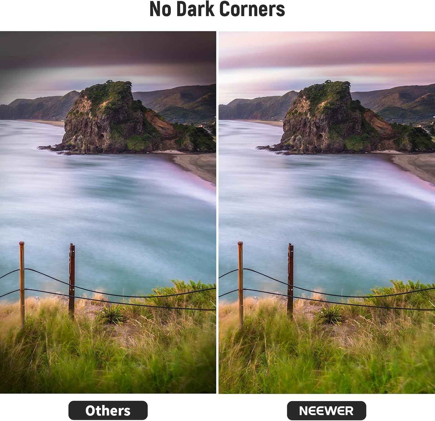 NEEWER Kit de filtro de lente de 2.283in compatible con GoPro Hero 8 7 6 5, juego de filtros polarizadores de densidad neutra, 4 filtros ND