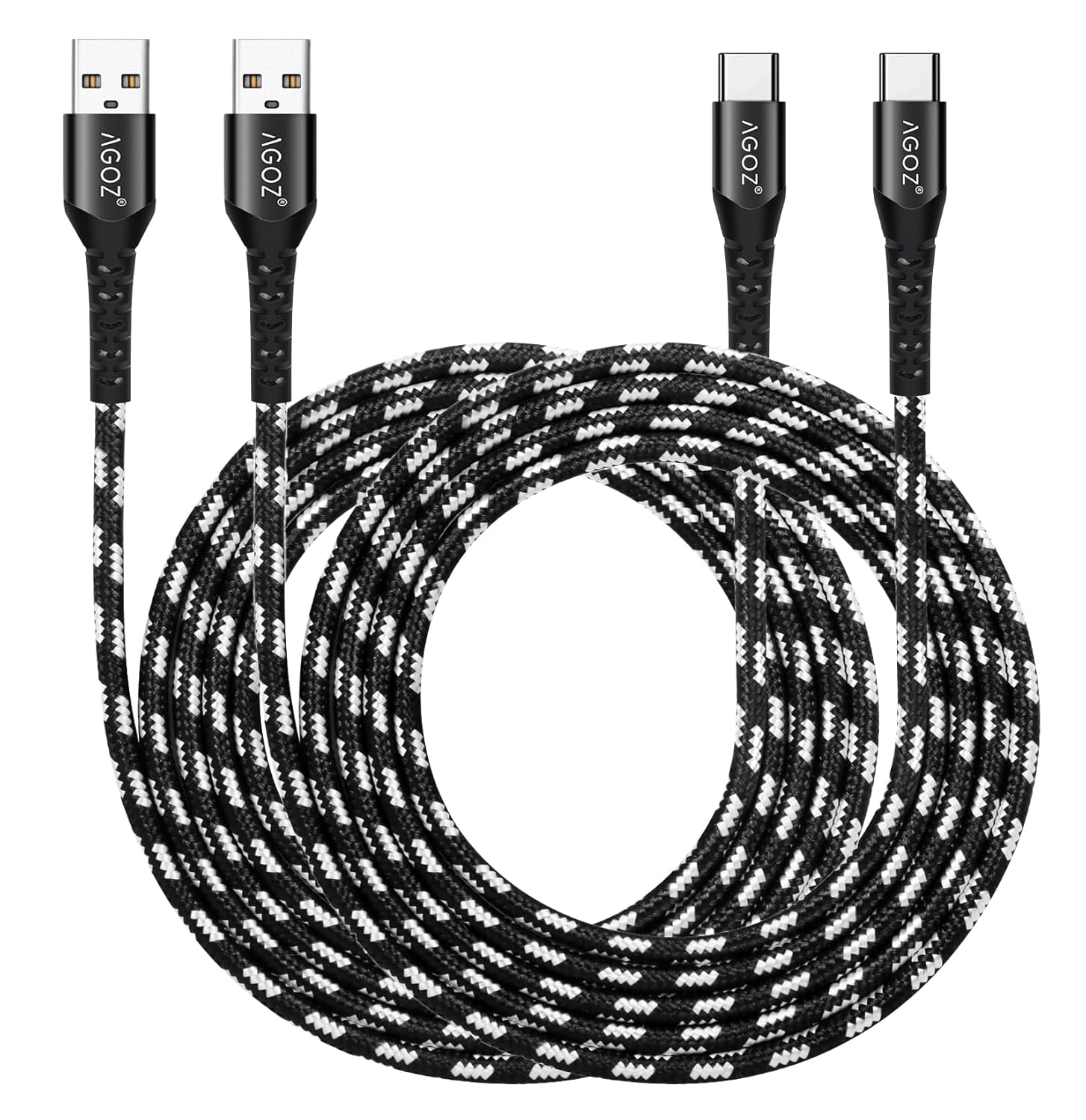 AGOZ Paquete de 2 cables USB C de 6 pies de carga rápida compatibles con iPhone 15 Pro Max, 15 Pro, 15 Plus, 15, iPad Pro de 12.9 pulgadas, 11