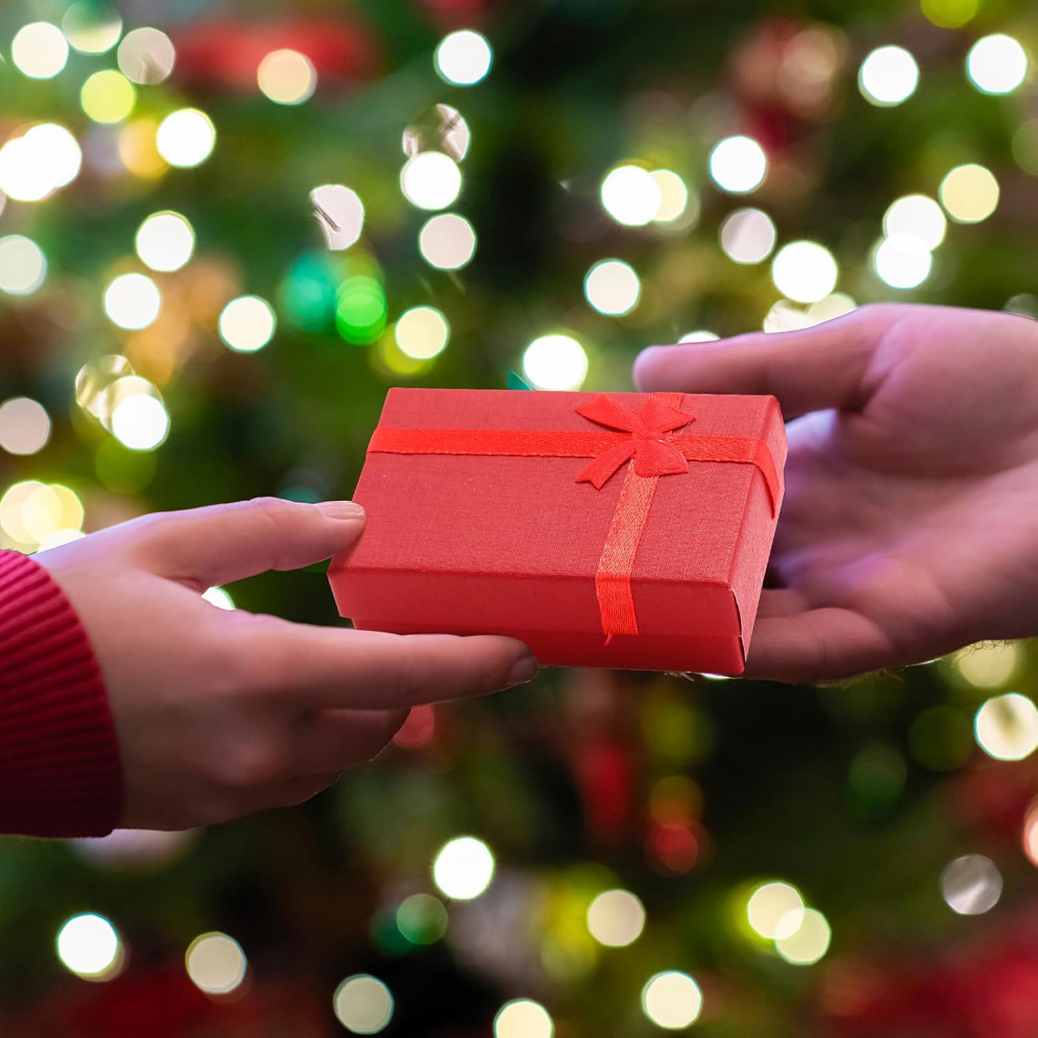 Juego de 160 cajas de regalo de joyería, cajas de joyería vacías, cajas de regalo pequeñas para joyas, cajas de cartón para joyas con lazo de cinta
