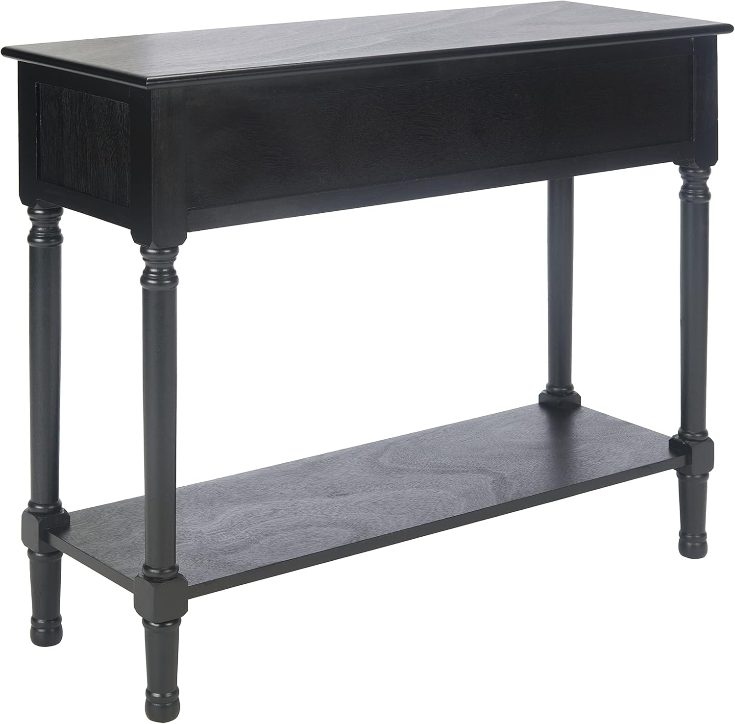 Safavieh Home Collection Haines – Mesa consola con 2 cajones y estante inferior negro