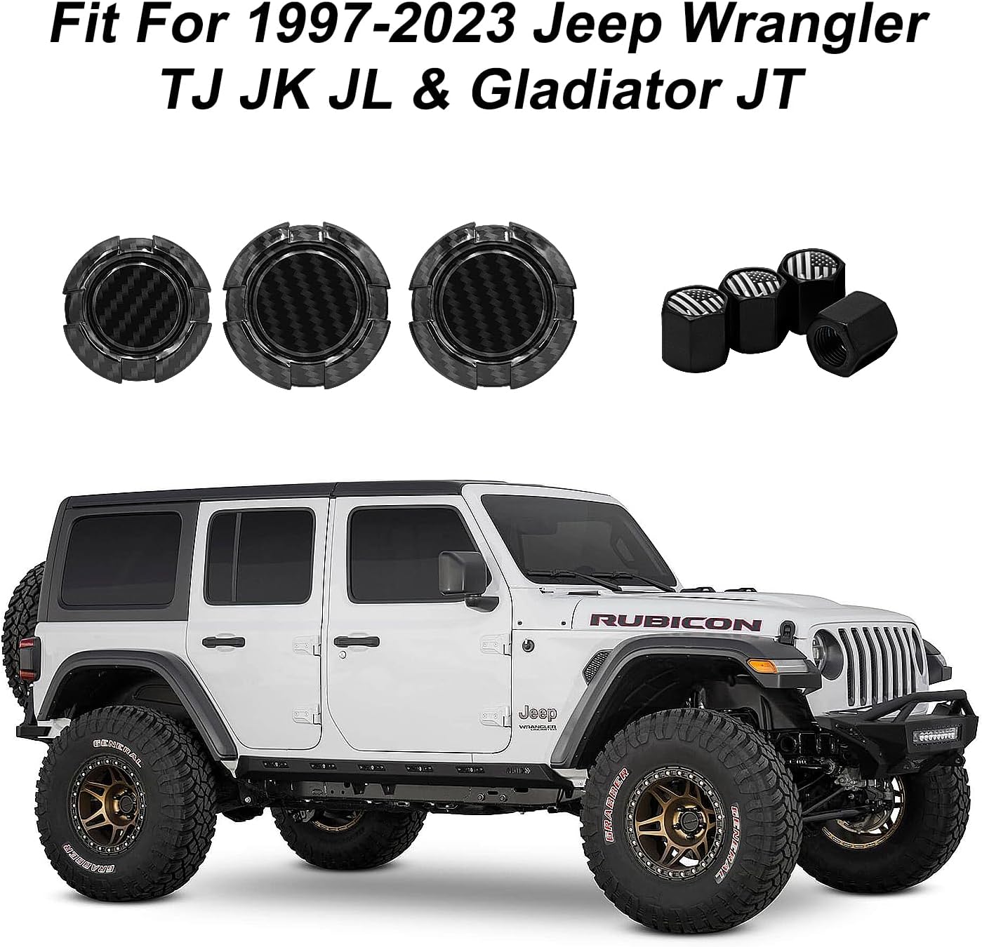 Accesorios de puerta de automóvil para Jeep  Cubierta de llave de puerta exterior para Jeep Wrangler y accesorios Jeep Gladiator  Cubierta de