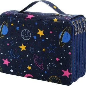 Lbxgap Estuche organizador portátil de 250 ranuras con patrón de impresión para lápices de acuarela Prismacolor, lápices de colores Crayola, lápices Lbxgap Estuche organizador portátil de 250 ranuras con patrón de impresión para lápices de acuarela Prismacolor, lápices de colores Crayola, lápices
