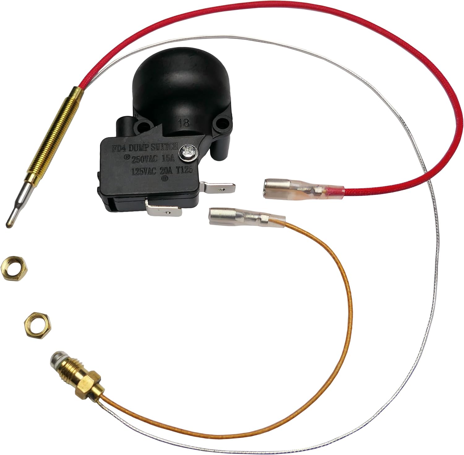 Termoacoplador de calentador de gas y interruptor de descarga anti inclinación, kit de seguridad para accesorios de calentador de patio y exteriores