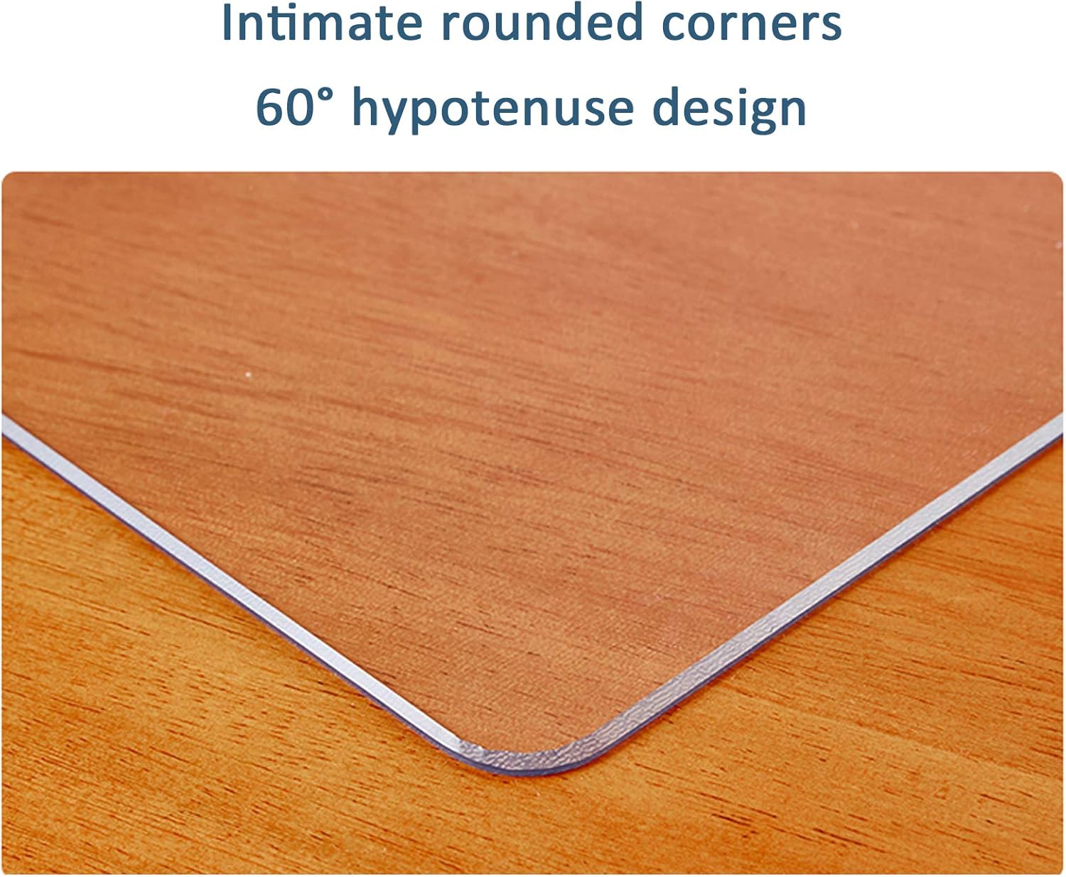Protector de mesa con bordes biselados mate, de plástico transparente de 0.079 pulgadas, protector de mantel impermeable, para mesa de comedor,
