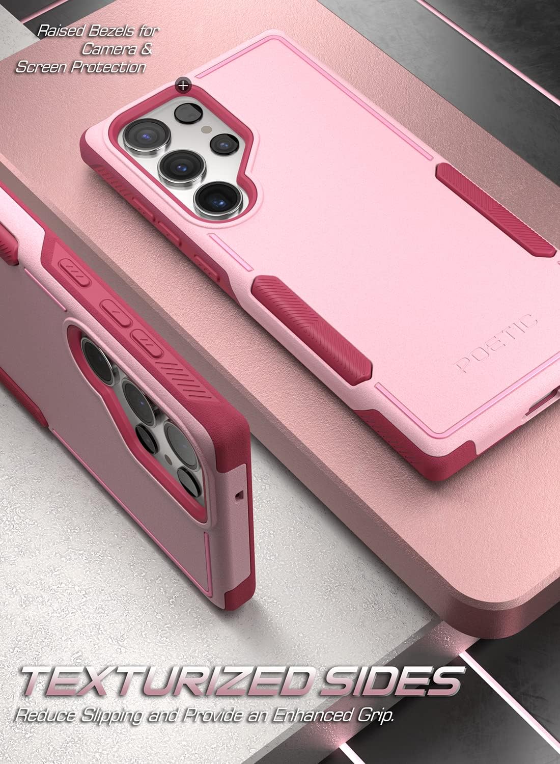 Poetic Funda de neón diseñada para Samsung Galaxy S23 Ultra 5G de 6.8 pulgadas, doble capa, resistente, resistente, ligera, delgada, a prueba de
