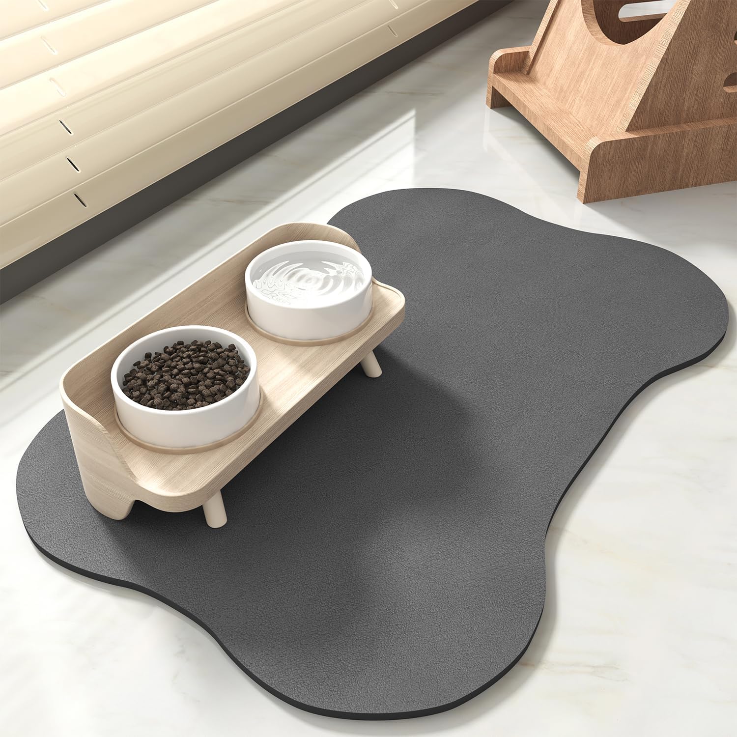 Tapete de alimentación para mascotas  Tapete absorbente para perros y gatos para alimentos y agua  Sin manchas  Secado rápido  Accesorios para