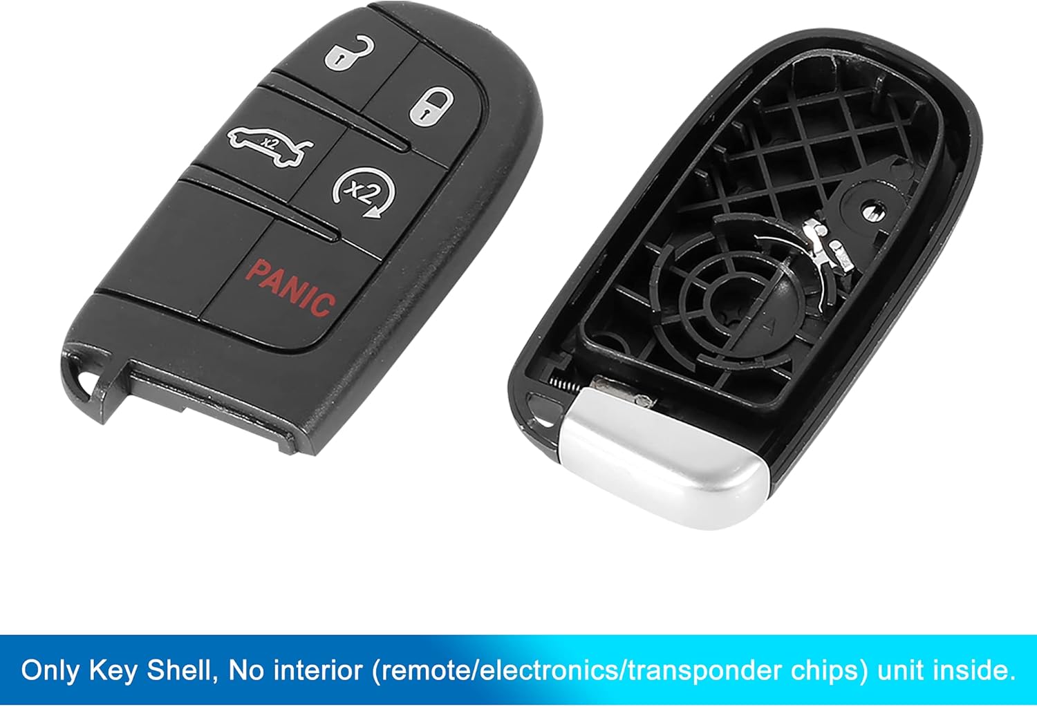 X AUTOHAUX 2 piezas de repuesto para llavero de automóvil para Dodge Journey 2012-2016 Dart 2013-2016 Challenger 2012-2014 Durango 2012-2014 Charger