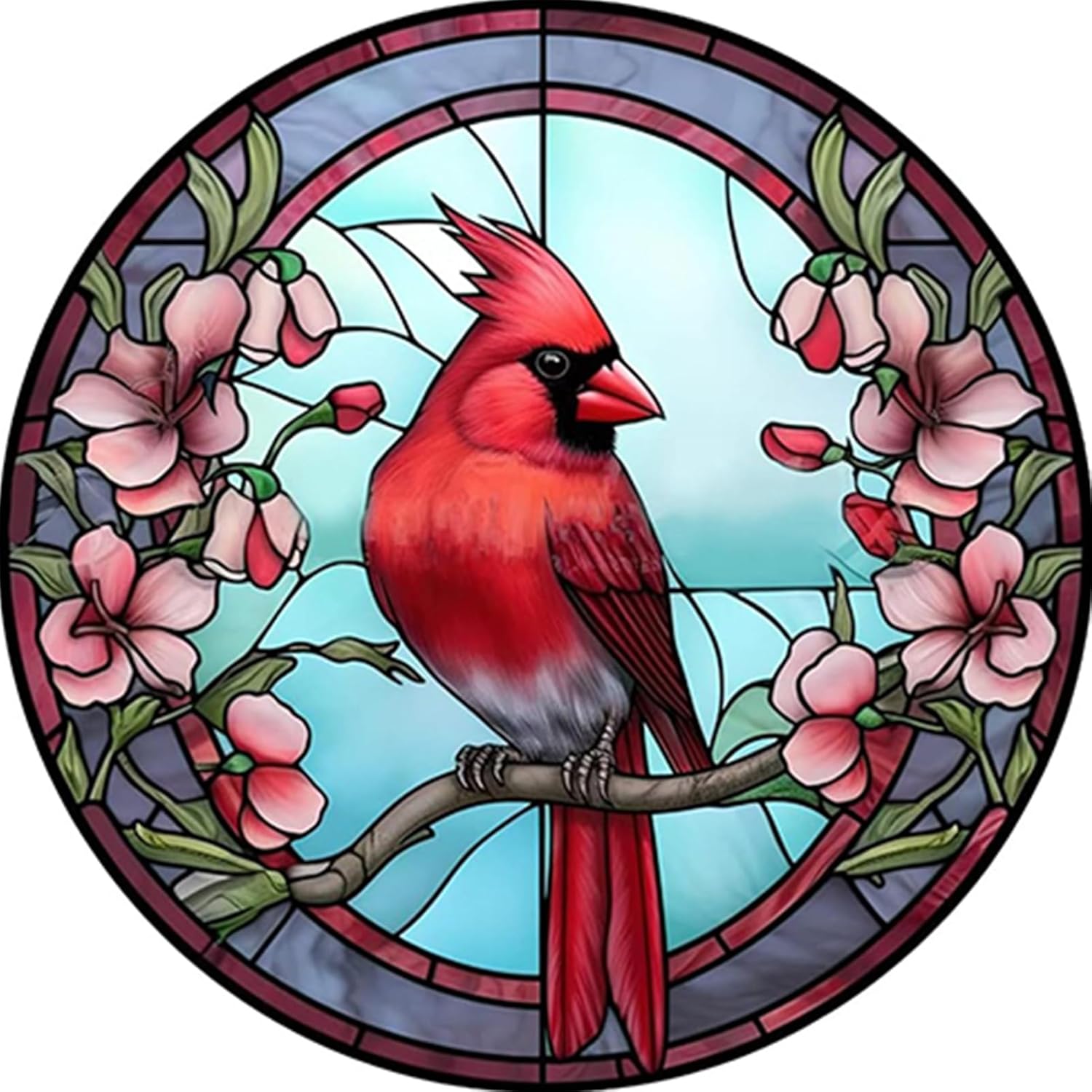 Lxmsja Red Bird – Kit de pintura de diamantes con cristales de colores para adultos, cardenal, arte de diamantes redondos, pinturas de arte con