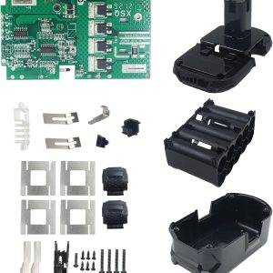 Piezas de repuesto para batería Ryobi 18V P108 P197 P192 RB18L50 PBP005 PBP004, caja de batería de plástico con placa de circuito PCB Kit de Piezas de repuesto para batería Ryobi 18V P108 P197 P192 RB18L50 PBP005 PBP004, caja de batería de plástico con placa de circuito PCB Kit de