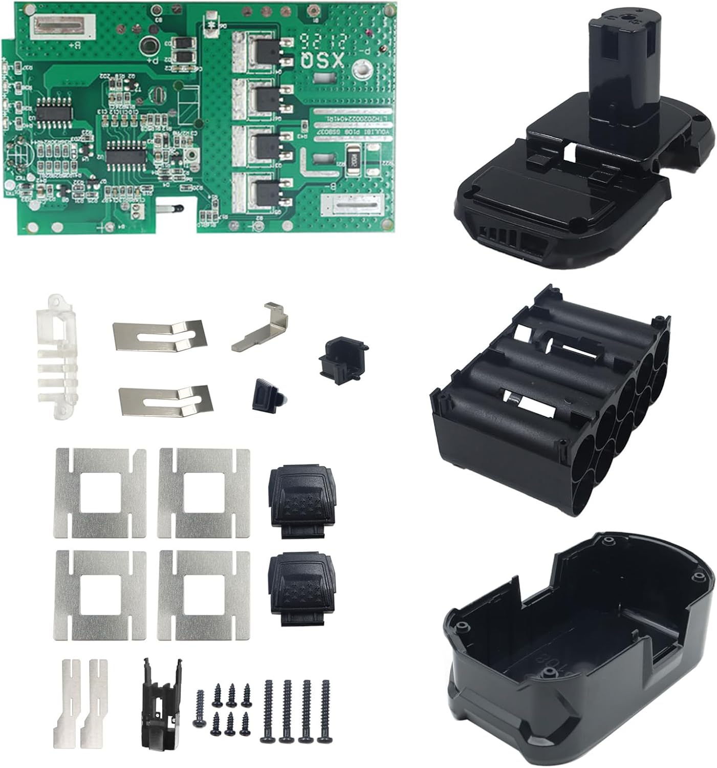 Piezas de repuesto para batería Ryobi 18V P108 P197 P192 RB18L50 PBP005 PBP004, caja de batería de plástico con placa de circuito PCB Kit de