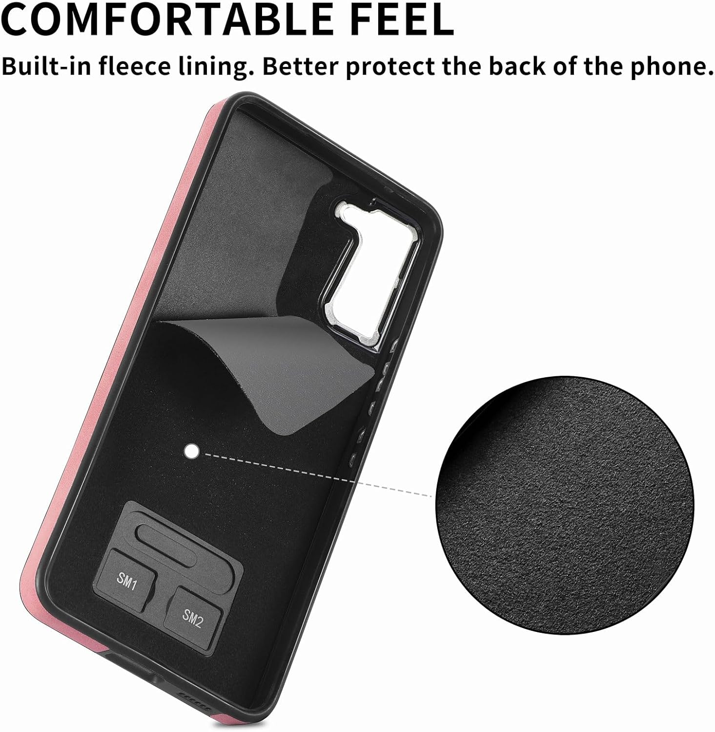 Asuwish Funda tipo cartera compatible con Samsung Galaxy S21 FE 5G y protector de pantalla de vidrio templado, soporte para tarjetas, soporte