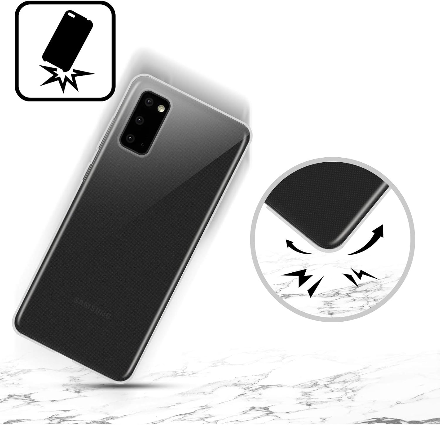 Head Case Designs Officially Licensed UFC US Flag Logo Soft Gel Case Compatible with Samsung Galaxy A32 (2021)