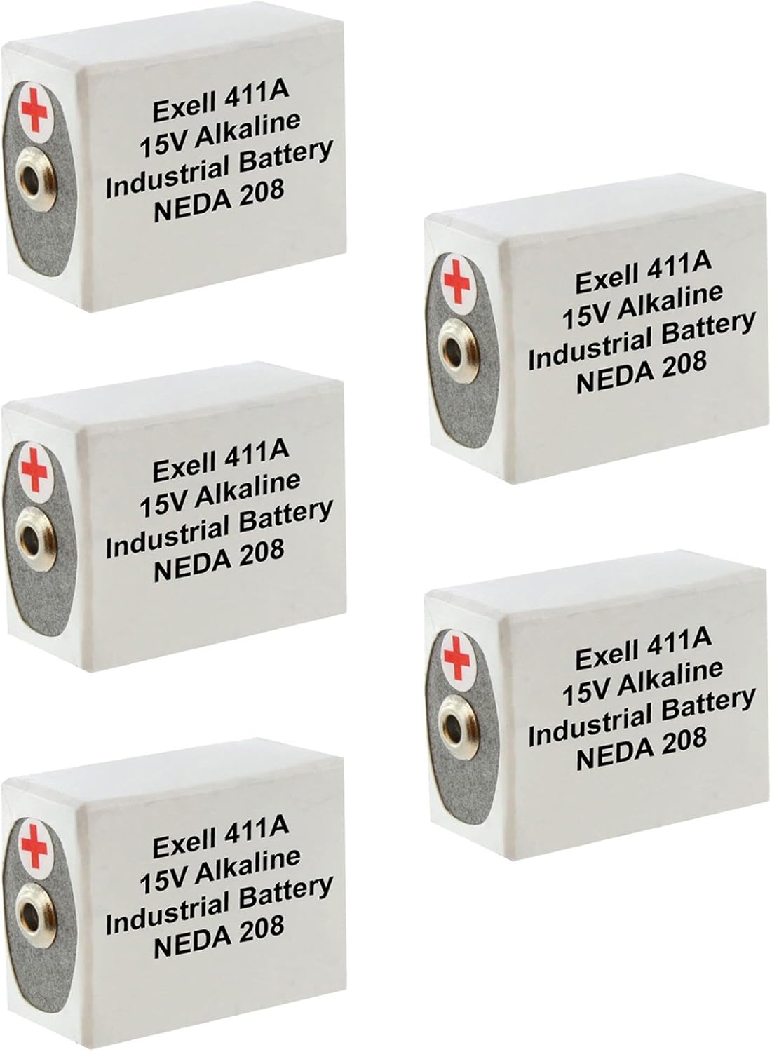 Batería alcalina Exell 411A de 15 V de 5 piezas que sustituye a NEDA 208, 10F20, BLR121
