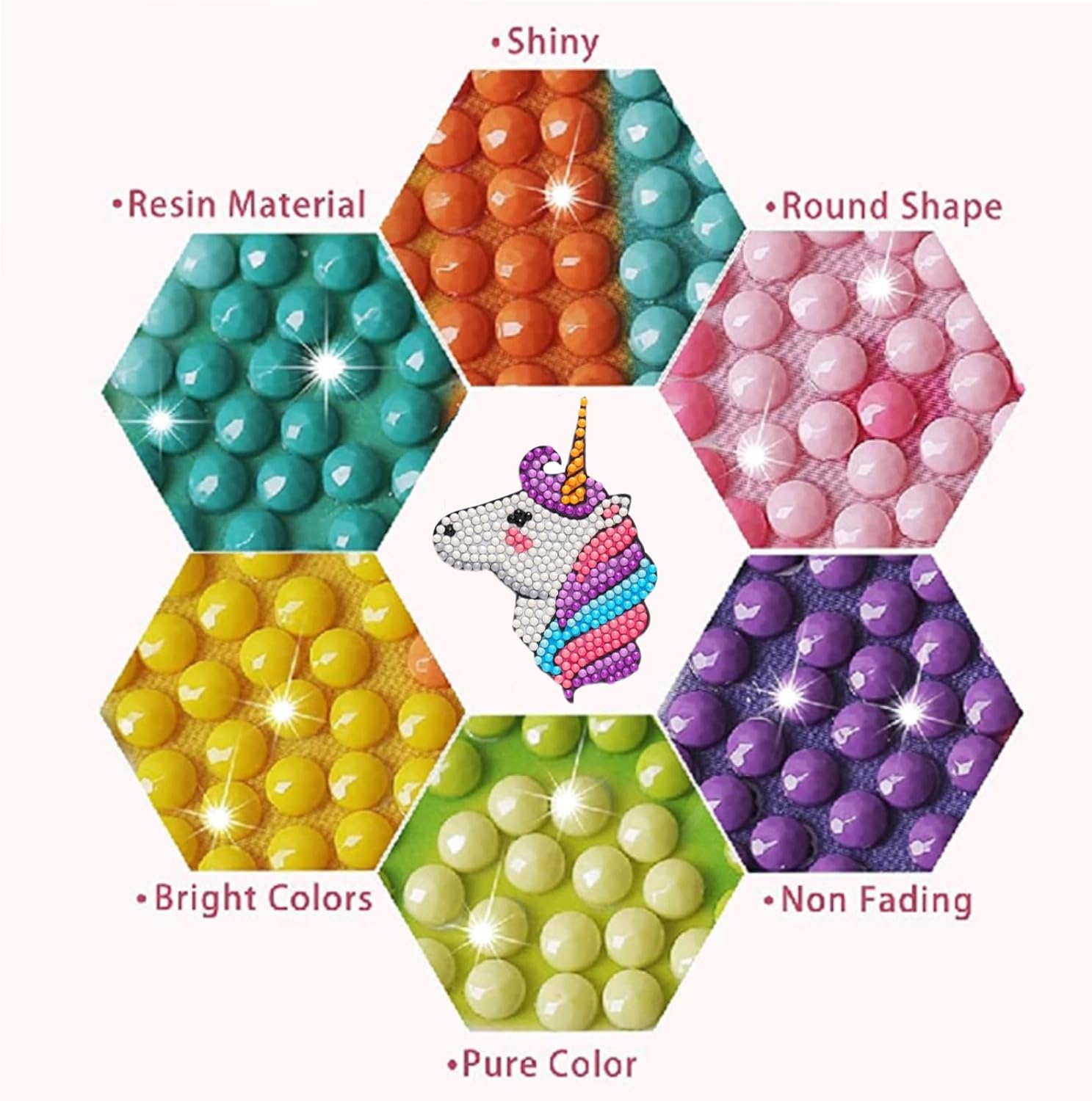 Fadgesy Kits de calcomanías de pintura de diamantes 5D para artes infantiles, kits de pintura por números, adecuación, arte y manualidades para