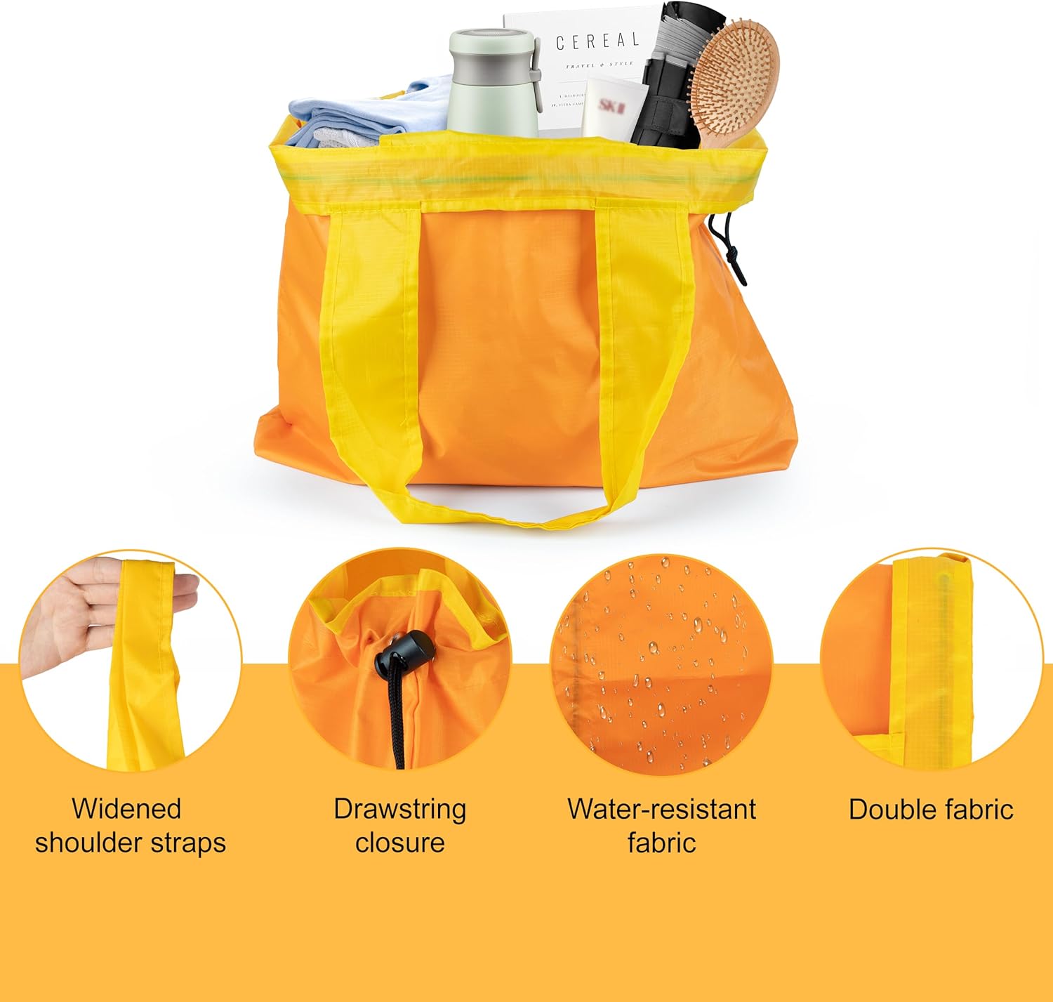Bolsas de comestibles reutilizables coloridas lavables plegables bolsas de compras ligeras para comestibles