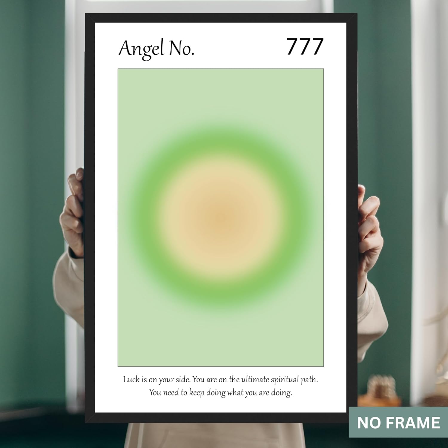 777 Angel Number Wall Art Poster, Energy Aura Gradient Posters Print, Spiritual Vibrant Gradient, Astrology, Spirit Guide, Spirituality Poster for