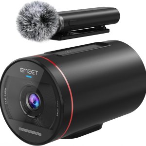 EMEET Streamcam One – Cámara de transmisión inalámbrica, cámara web HD de 1080P con sensor Sony, soporte multicámara, 1 micrófono desmontable y 2 EMEET Streamcam One – Cámara de transmisión inalámbrica, cámara web HD de 1080P con sensor Sony, soporte multicámara, 1 micrófono desmontable y 2