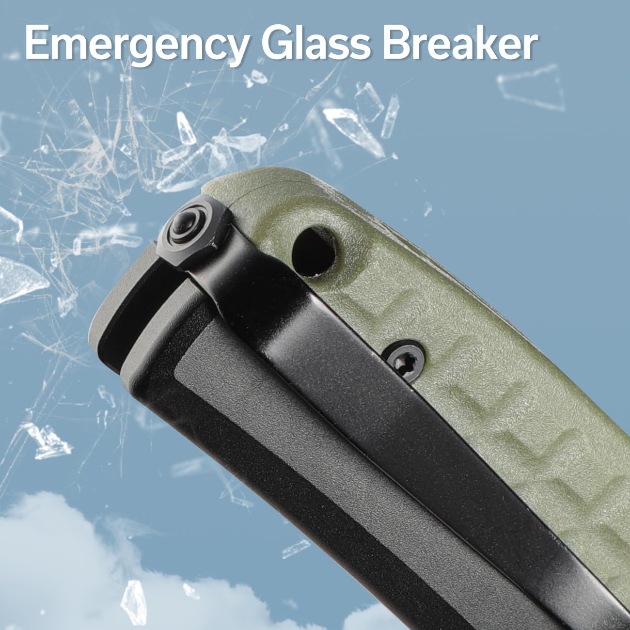 CIVIVI Sentinel Strike – Cuchillo de bolsillo con rompecristales, cuchillo plegable utilitario para EDC al aire libre, hoja Tanto inversa de 3.7