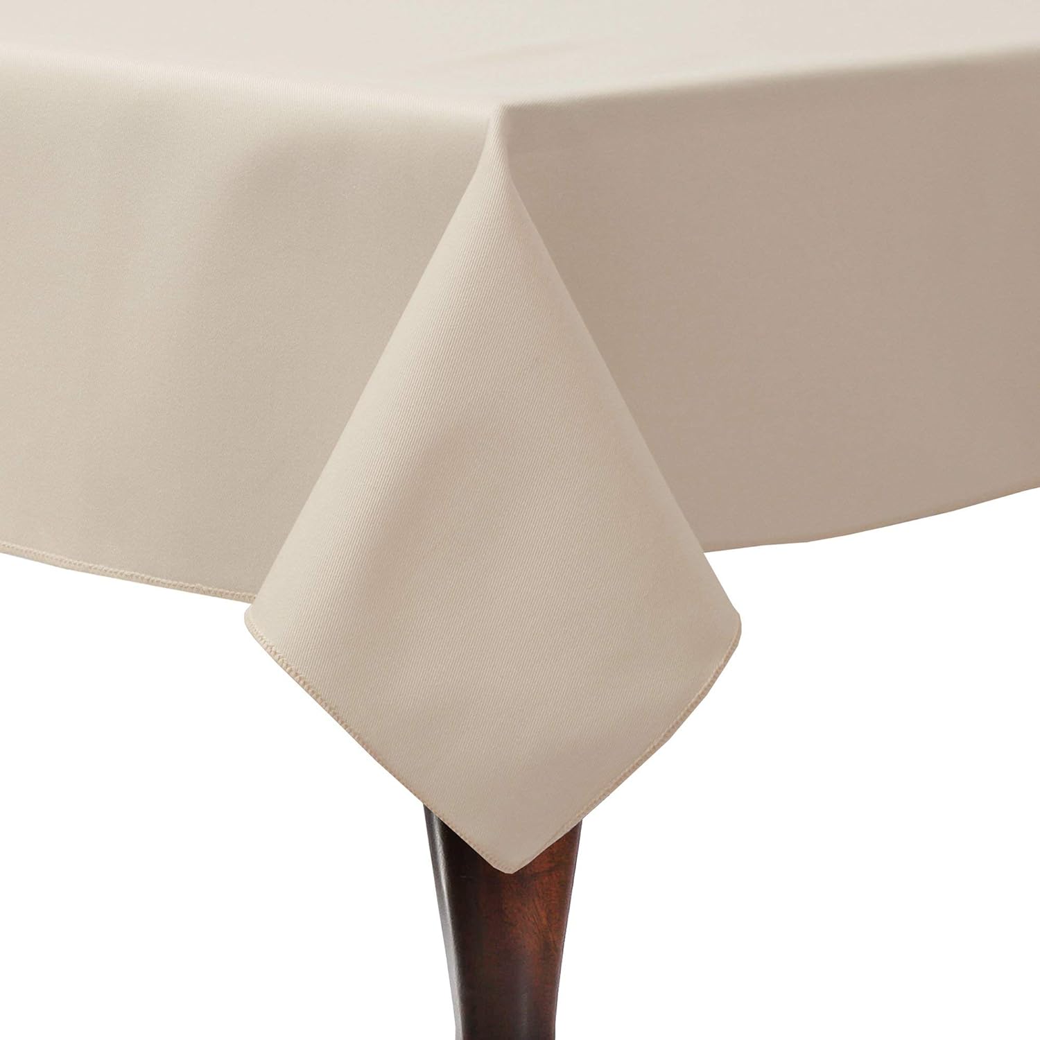 ULTIMATE TEXTILE Mantel rectangular de sarga de polialgodón 48 x 72 pulgadas, color beige