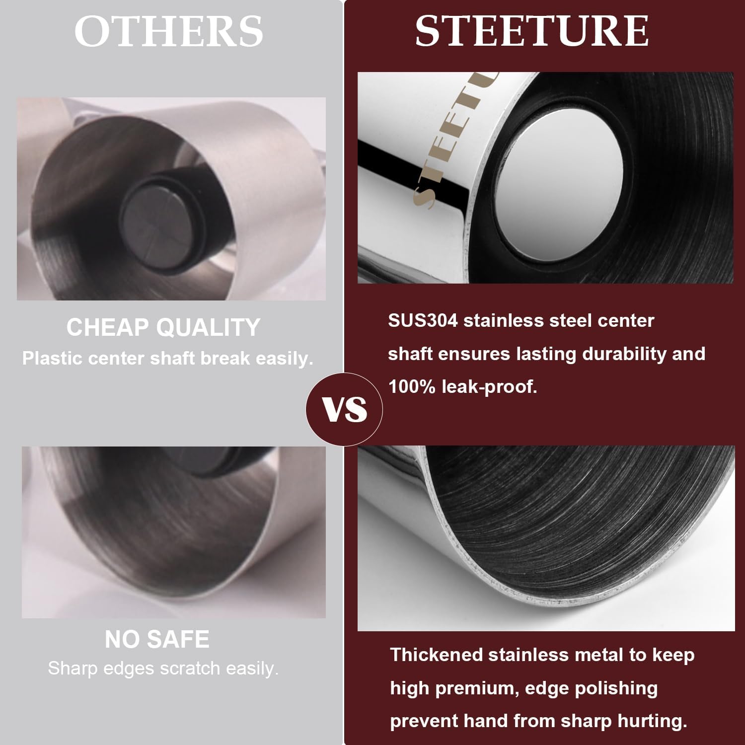 Tapones de vino para botellas de vino, paquete de 2, corchos de vino de acero inoxidable con tapón de silicona, a prueba de fugas, reutilizable para