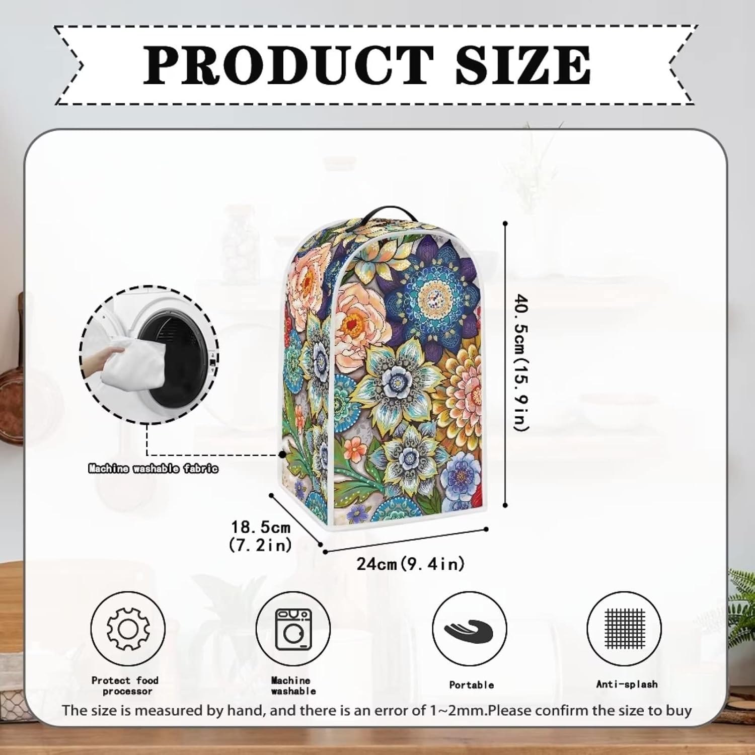 Fundas para licuadora, cubierta a prueba de polvo para electrodomésticos de cocina, con asa, lavable, universal, para procesador de alimentos,