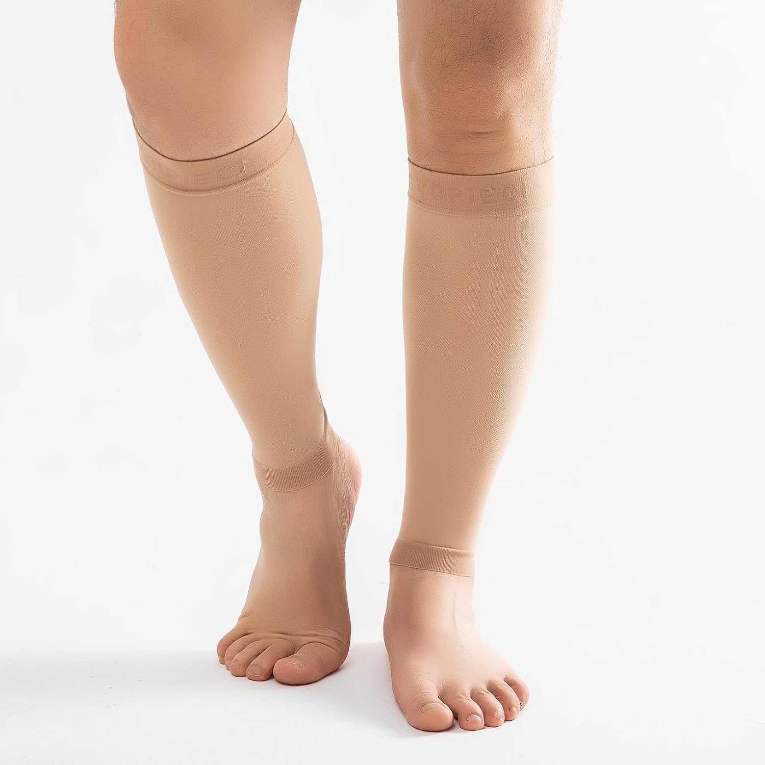 EVOPLECI 20-30mmHg, 1 par de manga de compresión de pantorrilla para hombres y mujeres, soporte ancho para soporte de piernas, alivio del dolor de