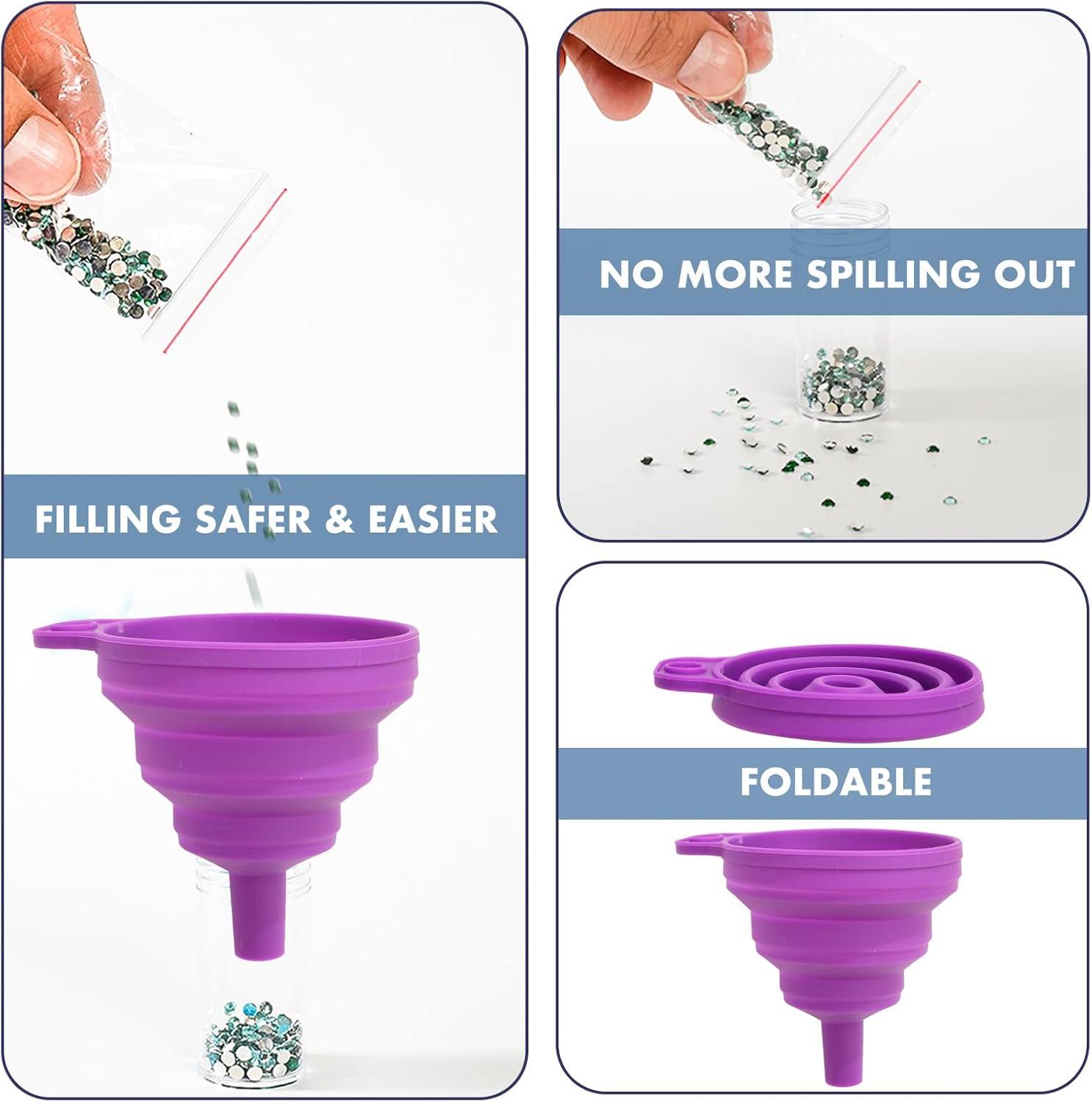 MoeeBtee Contenedores de almacenamiento de pintura de diamante, 60 ranuras para accesorios y herramientas de pintura de diamante, estuche