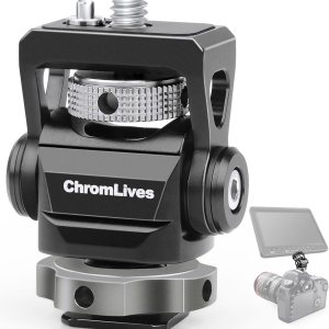 Soporte para monitor de cámara, soporte para monitor de campo ChromLives con soporte de monitor de zapata fría, soporte giratorio de 360 e Soporte para monitor de cámara, soporte para monitor de campo ChromLives con soporte de monitor de zapata fría, soporte giratorio de 360 e