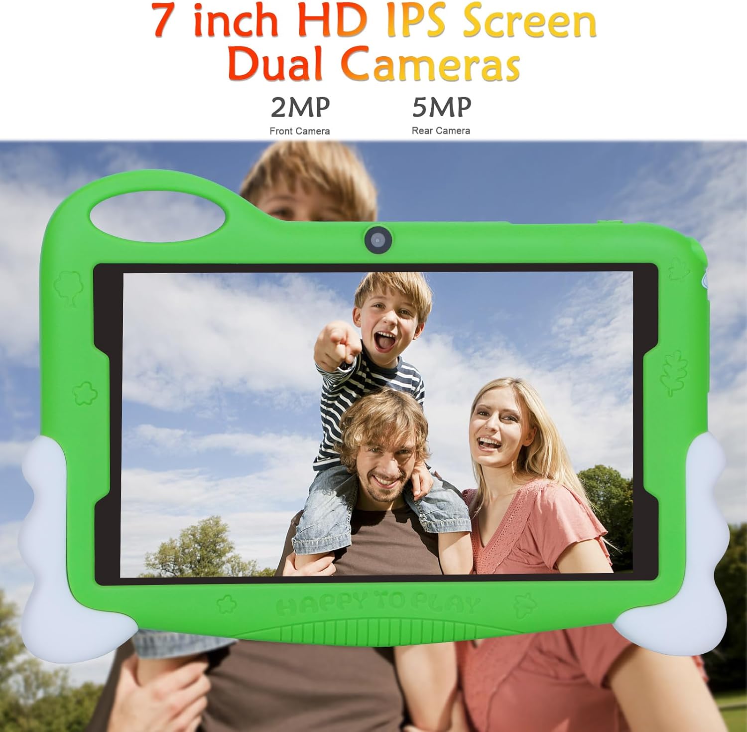 C idea Tablet Android 13 para niños, tabletas de 7 pulgadas para niños de 2 a 5 años, 2 GB+32 GB de almacenamiento, memoria expandible de 64 GB,