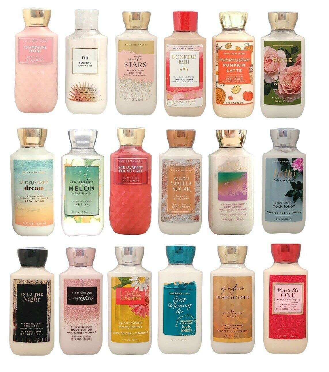 Bath and Body Works – Paquete de 3 lociones corporales variadas al azar, 8 onzas cada una, 24 onzas en total en juego de 3 paquetes
