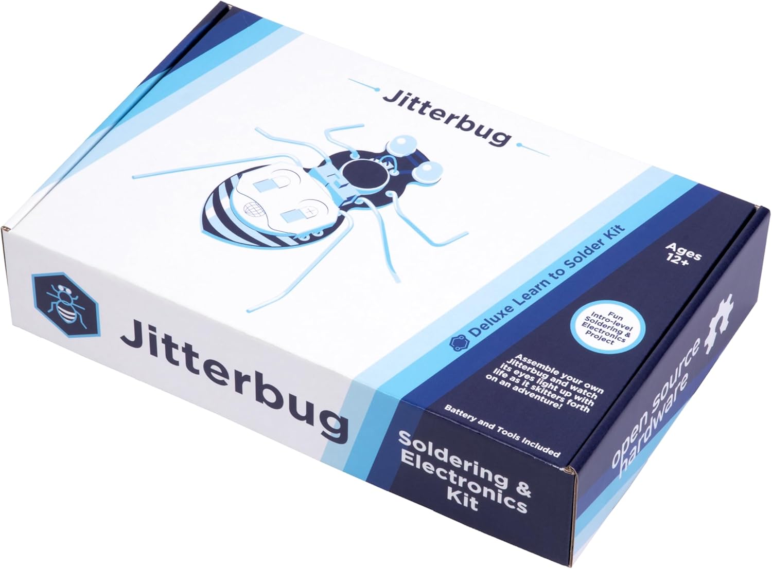 Jitterbug Deluxe Kit  Kit de soldadura de bricolaje para principiantes  Proyectos electrónicos para estudiantes y clases STEM  Herramientas incluidas