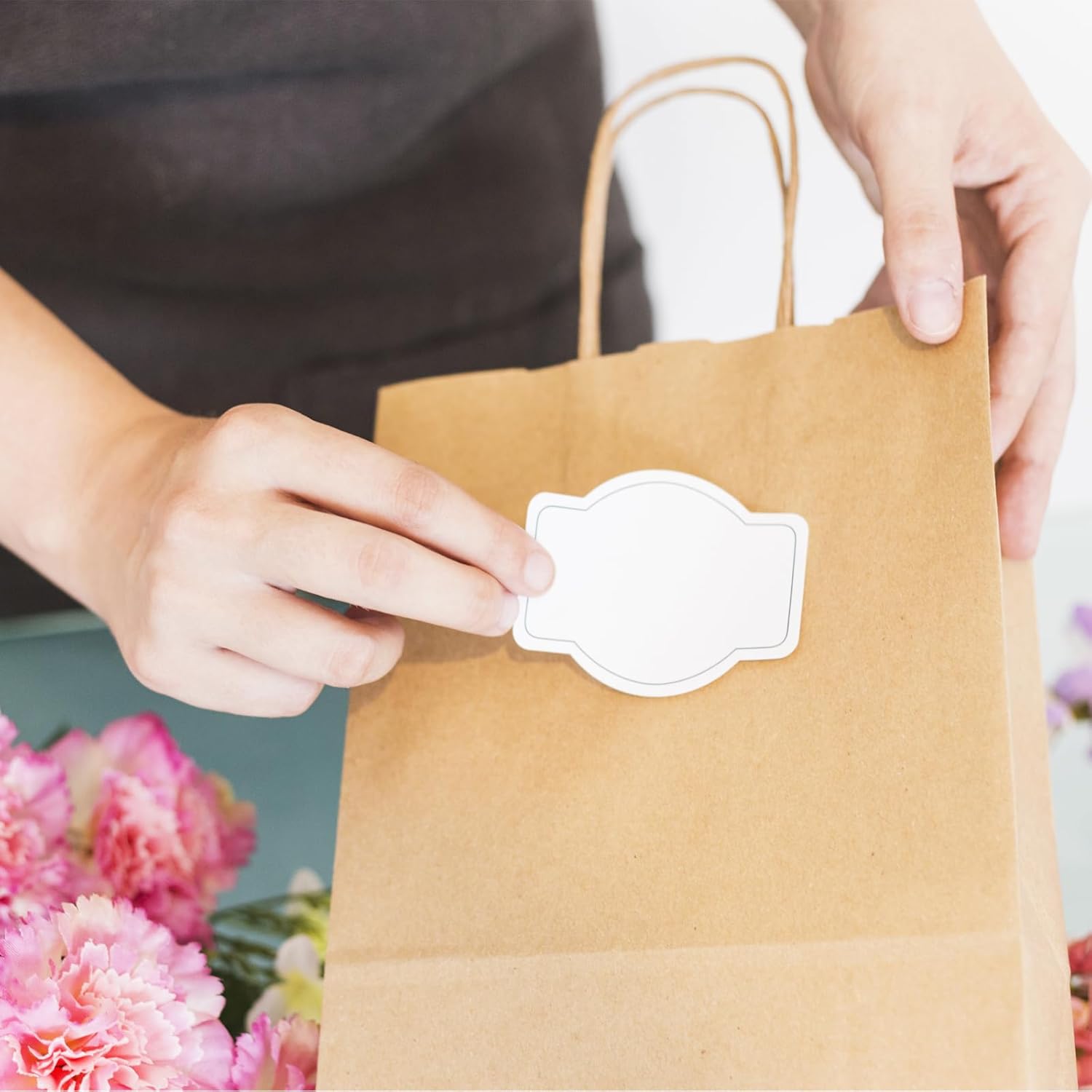 TOWRAP Bolsas de papel marrón con asas, 90 unidades, bolsas de regalo de varios tamaños, bolsas de fiesta, bolsas de compras, bolsas al por menor,