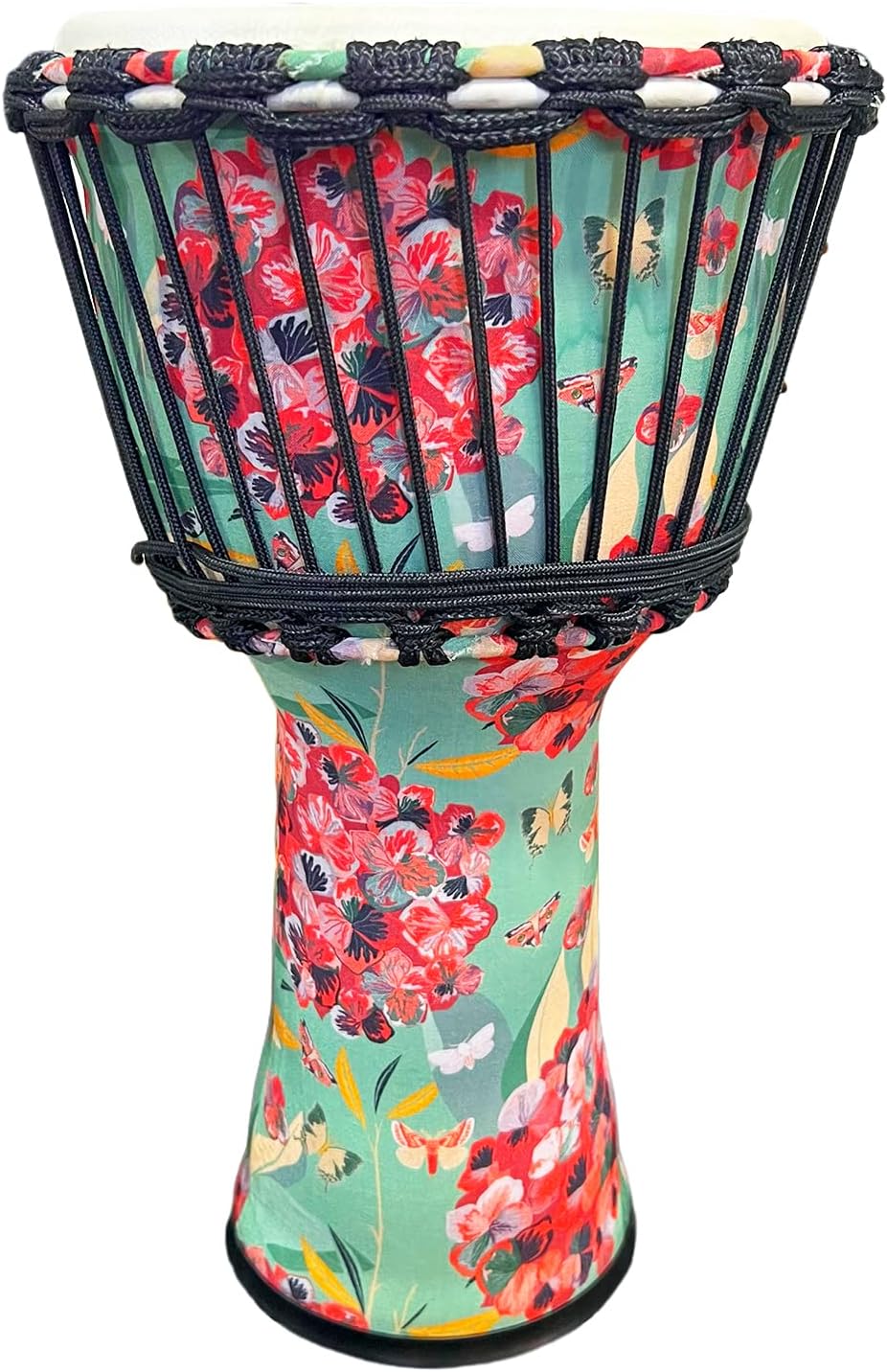 Percusión, tambor africano Djembe Bongo Congo, hecho a mano, cabeza de tambor de piel de oveja, tambor de mano de estilo nacional (A)