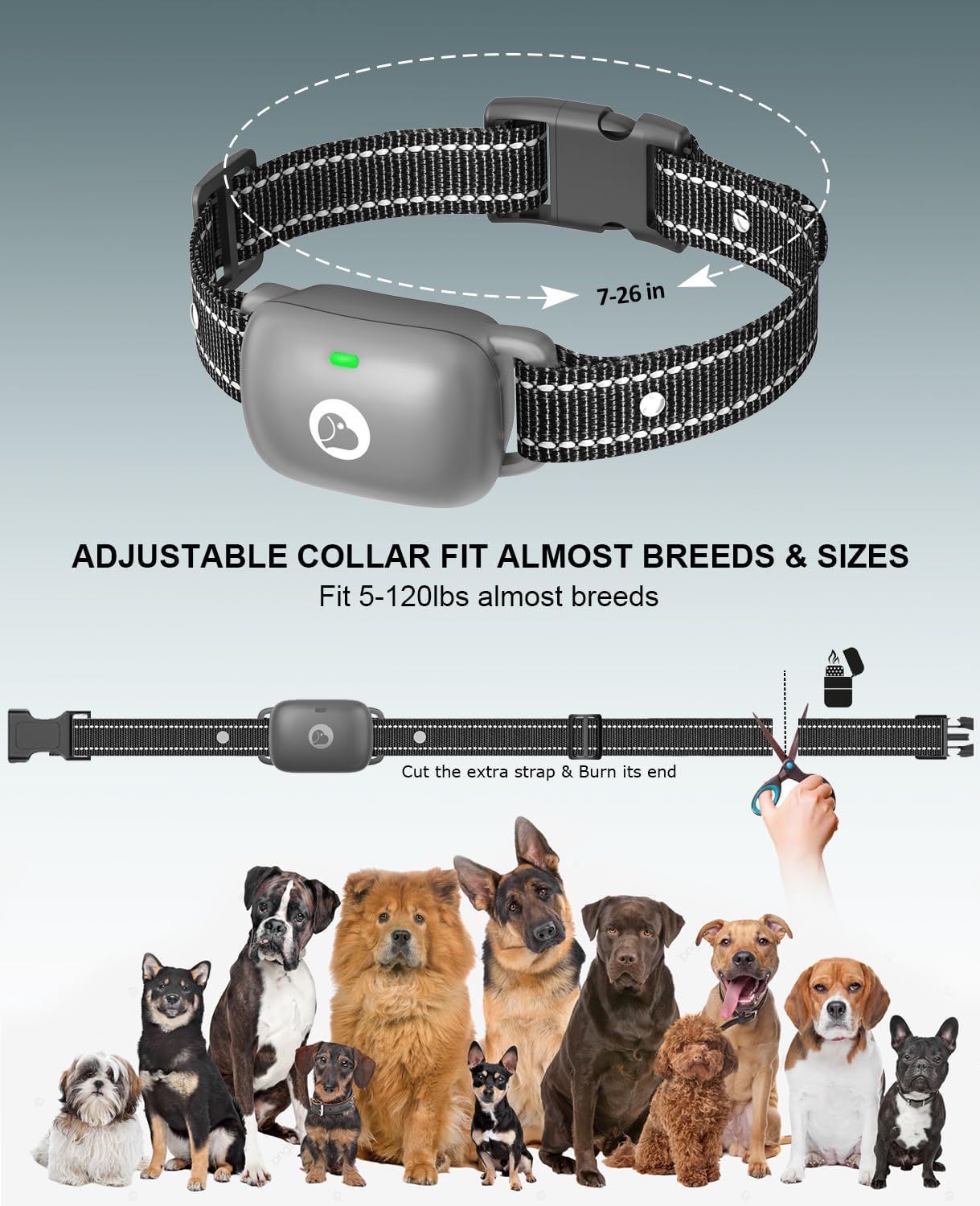 Collar eléctrico de entrenamiento para perros con control remoto de 1640 pies para 2 perros, E-Shock, bloqueo de seguridad con 3 modos de