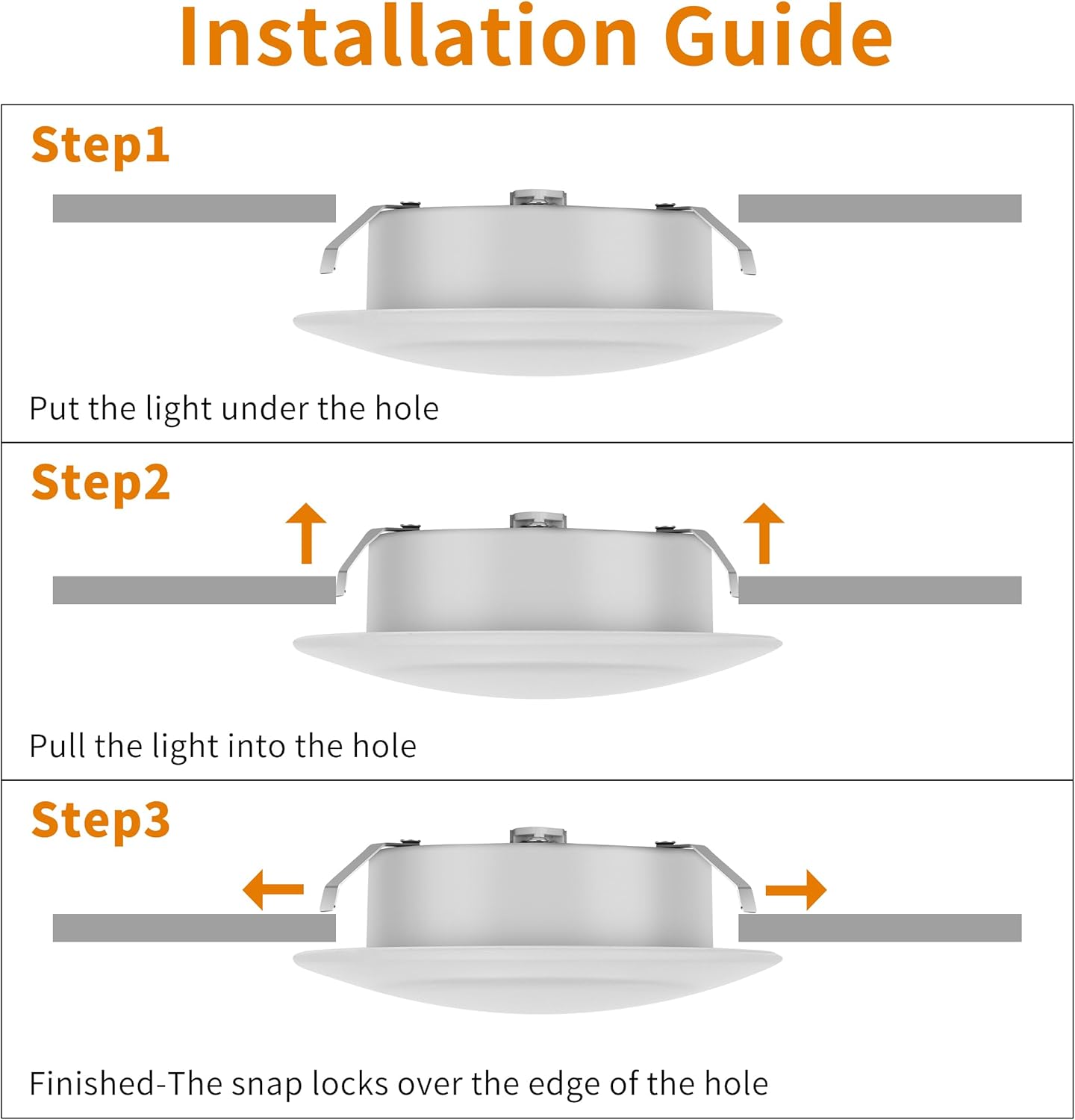 Luz LED de disco de 4.5 pulgadas  Luz de techo empotrada de 12 voltios para lancha RV de 12 V, luz interior de 12 V para debajo del gabinete,