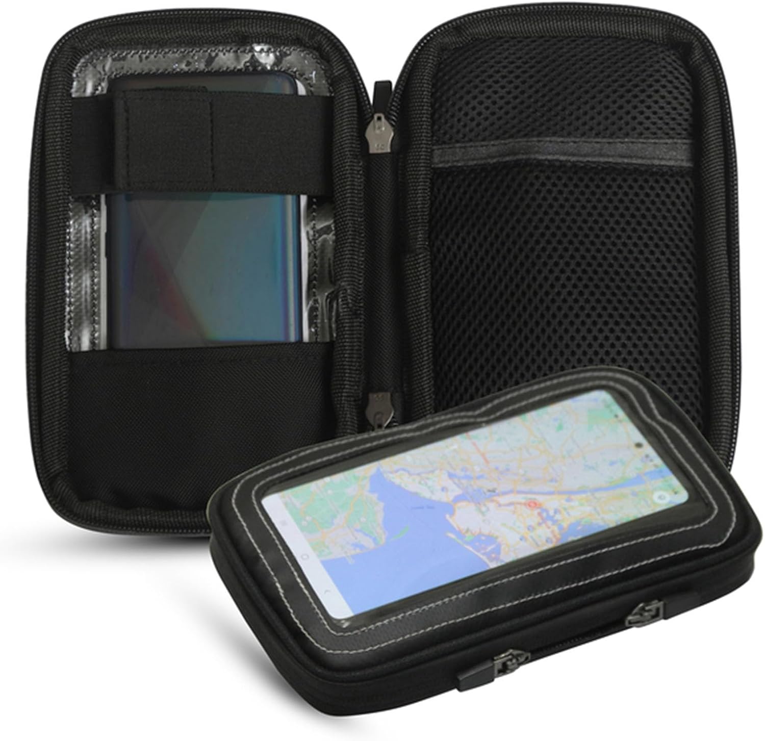 Daniel Smart – Funda magnética universal para teléfono para motocicleta, con bolsillo multimedia compatible con pantalla táctil.