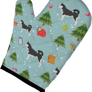 Caroline’s Treasures BB4904OVMT – Guante de horno de Navidad siberiano Husky resistente al calor, grueso para sartenes calientes y horno, guante de Caroline’s Treasures BB4904OVMT – Guante de horno de Navidad siberiano Husky resistente al calor, grueso para sartenes calientes y horno, guante de