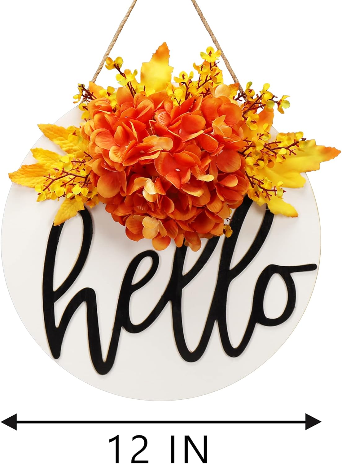 Coronas de otoño para puerta delantera, corona hecha a mano, letrero de bienvenida al aire libre, coronas de otoño, decoración de corona de pared de