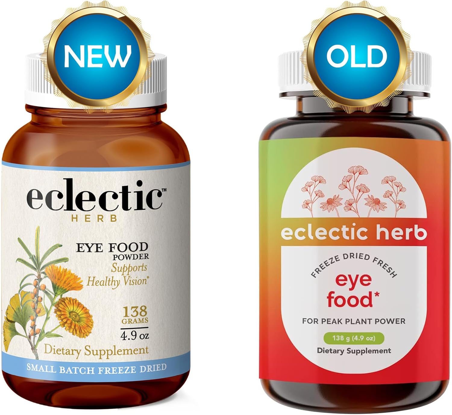 Eclectic Institute Alimento para ojos liofilizado fresco crudo, polvo de alimentos integrales  4.9 oz