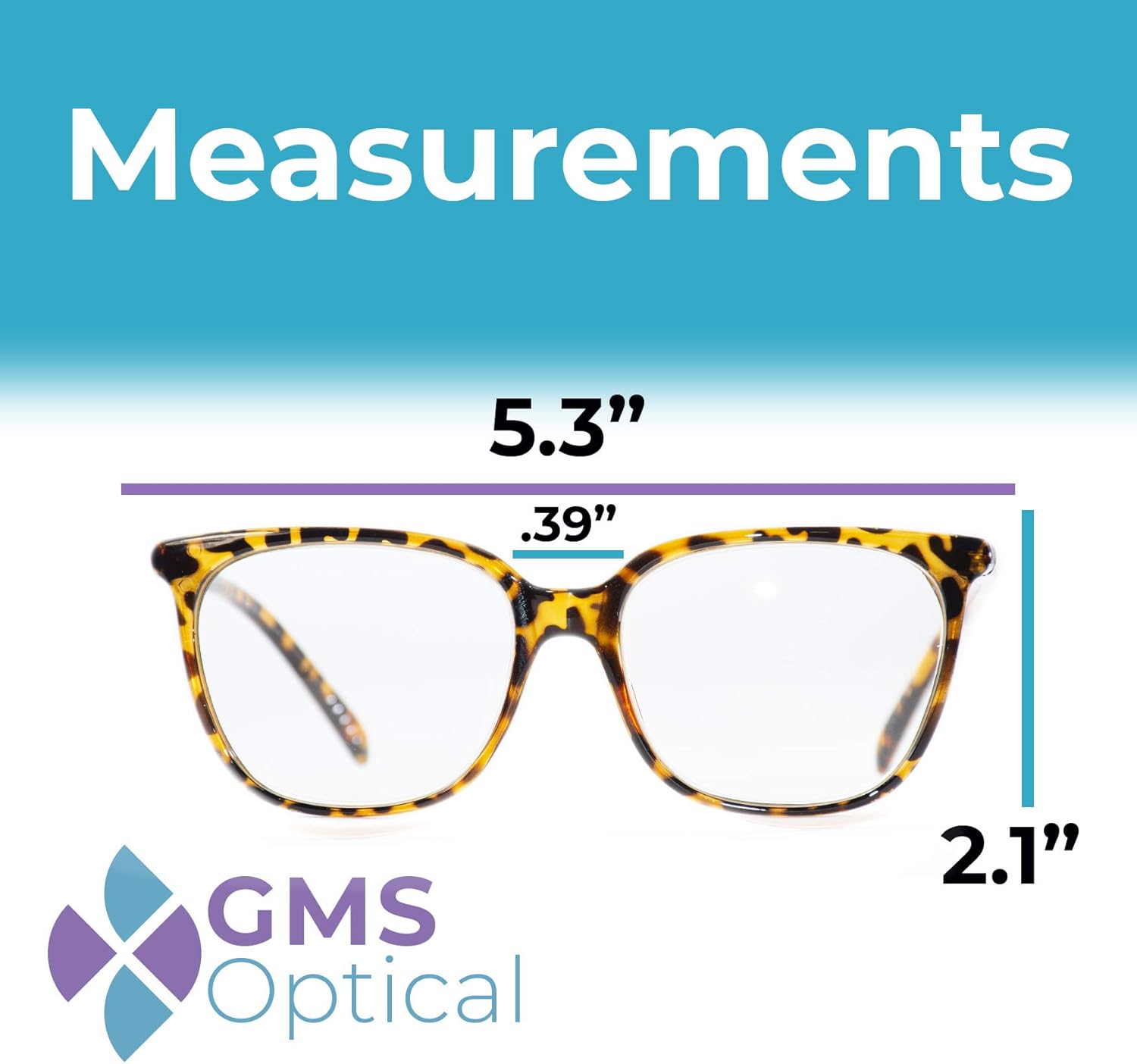GMS Lentes ópticos de bloqueo de luz azul con estuche y almohadillas nasales – para computadoras, TV, tabletas, teléfonos celulares y otras
