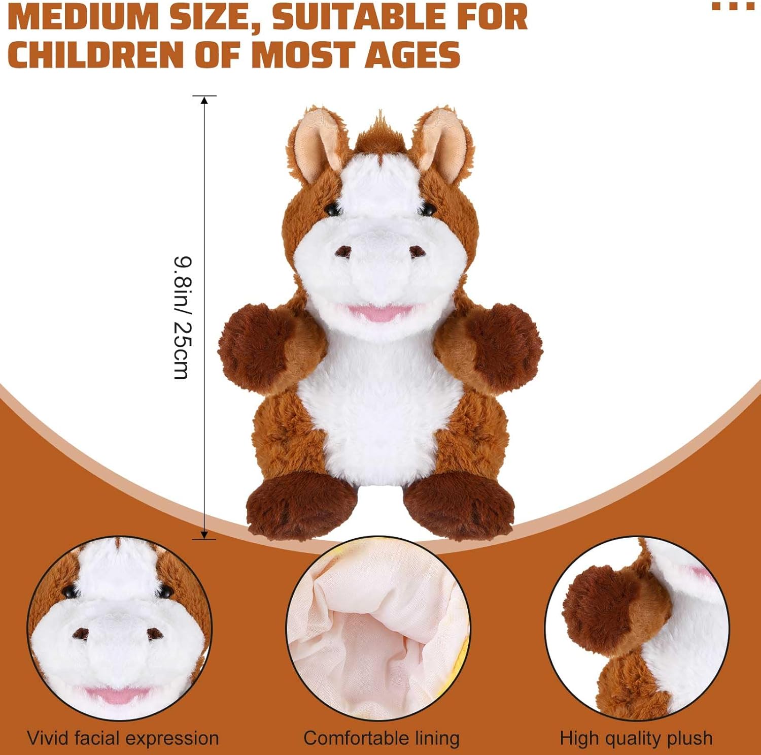 6 marionetas de mano de animales para niños, marionetas de mano con boca de trabajo, juguete de peluche para espectáculos, teatro, cumpleaños, cesta