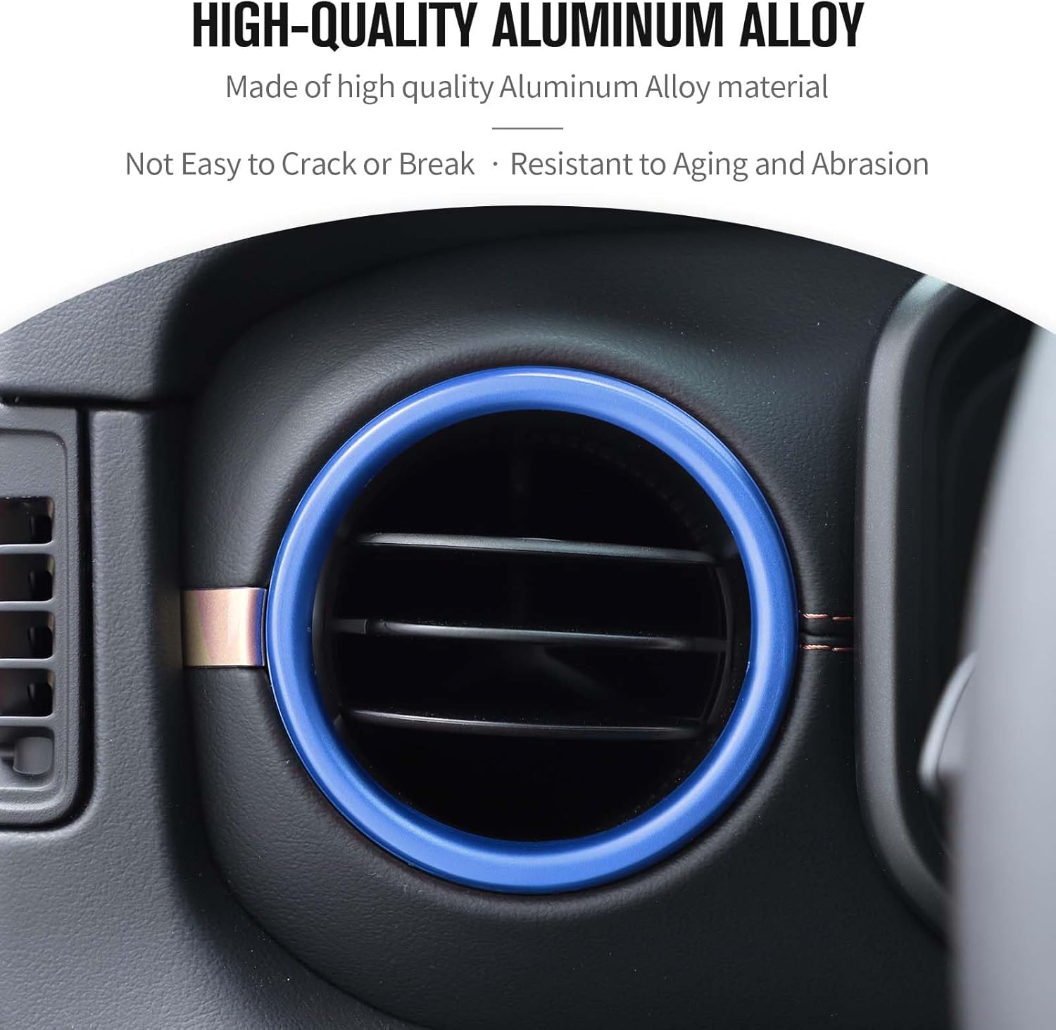JeCar Anillo de ventilación de aire acondicionado para salpicadero, cubierta de salida de CA, accesorios interiores compatibles con Jeep Wrangler JL