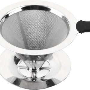 Vierta sobre el gotero de café, filtro de acero inoxidable, filtro de café reutilizable, soporte de taza de filtro de malla de doble capa, uso en Vierta sobre el gotero de café, filtro de acero inoxidable, filtro de café reutilizable, soporte de taza de filtro de malla de doble capa, uso en