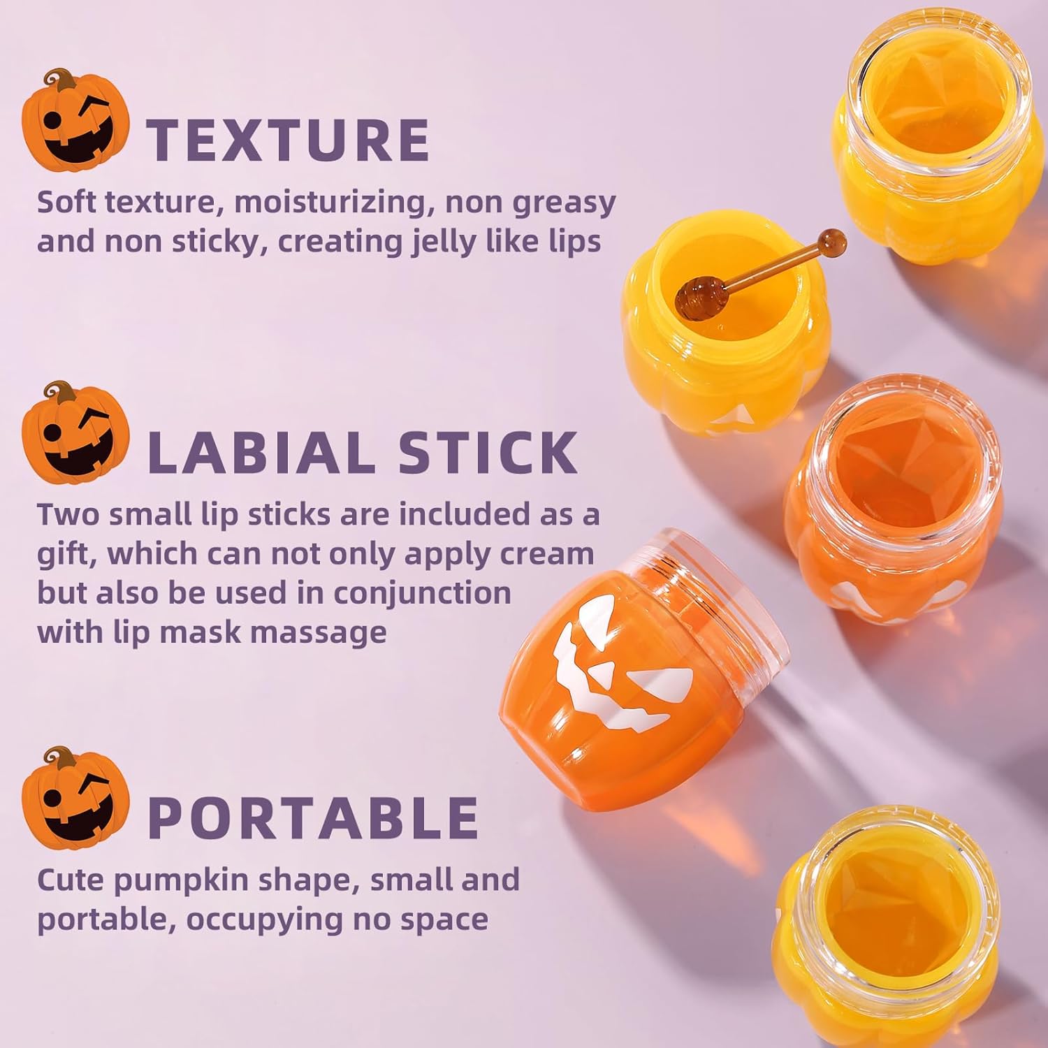 2 unidades de bálsamo de abejas bálsamo labial Honey Pot, miel y calabaza día y noche reparador de labios para dormir, hidratante prevención