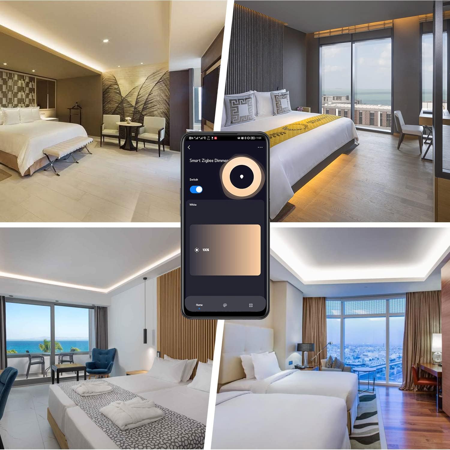 C01Z Zigbee 3.0 Controlador LED WiFi para tira LED de 2 pines de un solo color, cuerdabombillas, compatible con Philip H-UE Home-Kit Tuya.etc Zigbee